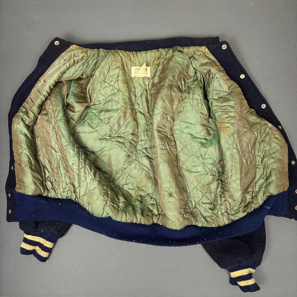 Vintage Empire Sporting Goods Men's Wool Varsity Jacket Size XL, Navy Blur - Picture 4 of 7
